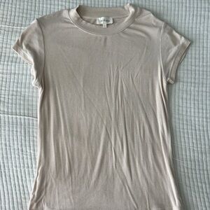 BOHME Cream Fitted Short Sleeve Tee